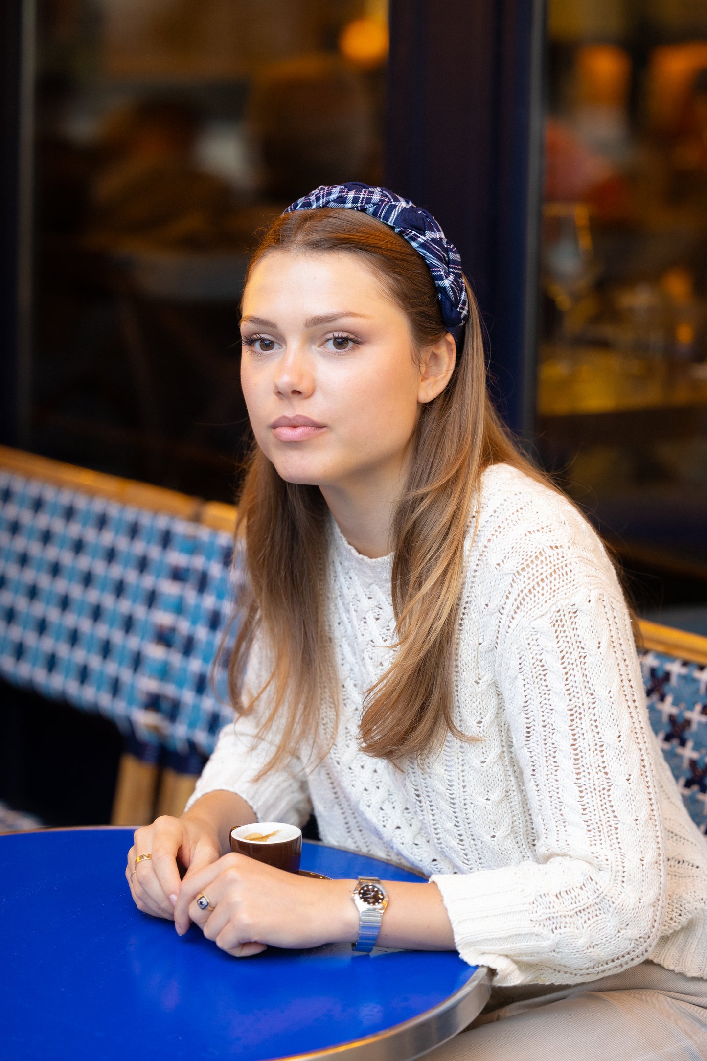 Serre-tête femme Ellis – Coton tressé de haute couture italienne