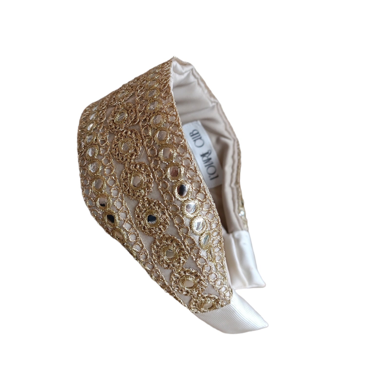 SERRE TETE SEQUINS CREME