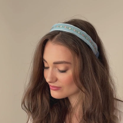 SERRE-TETE - OLYMPIA BLEU CLAIR