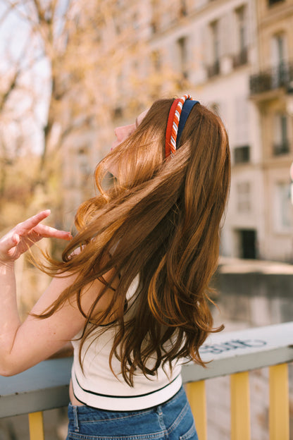 Serre-tête Paola bleu nuit - réversible