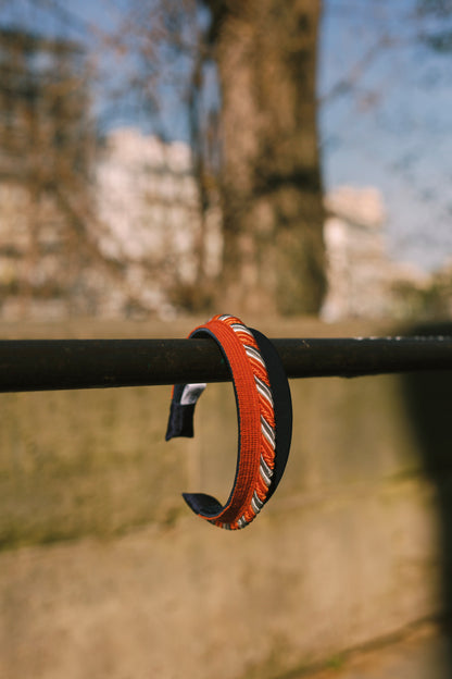 Serre-tête Paola bleu nuit - réversible